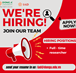 WE ARE HIRING!!!